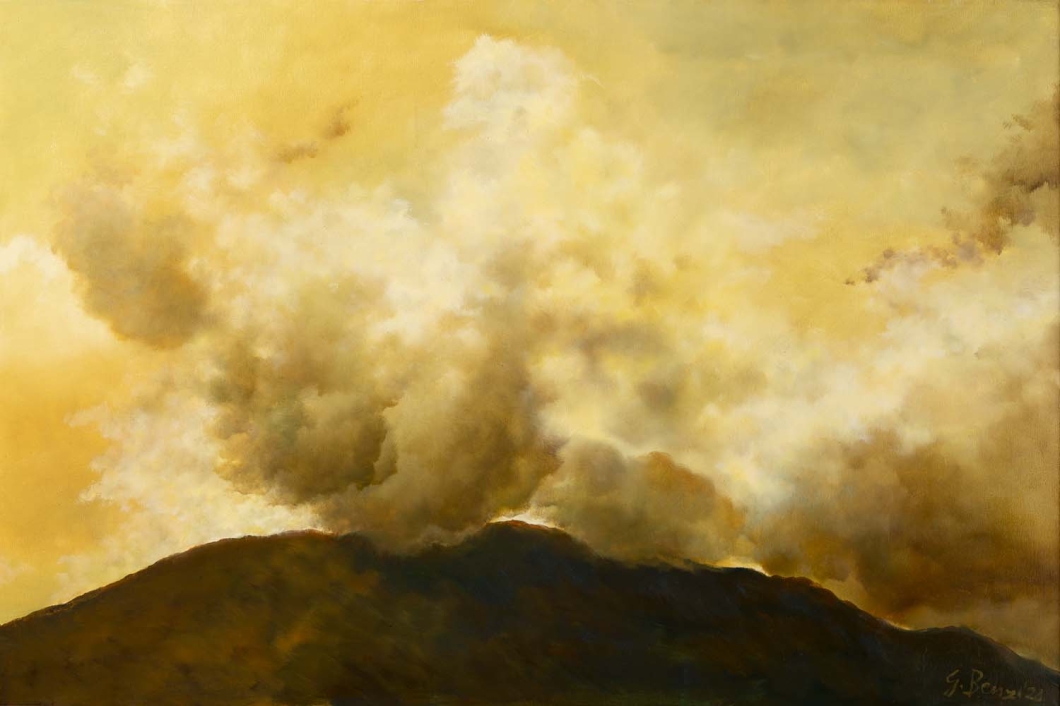 162 Benzi -Sfiorano il Colle-2019-olio su tela-cm 60x90 class=